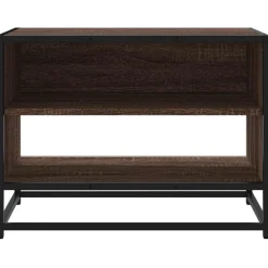 vidaXL Tv-meubel 61x40x46 cm bewerkt hout metaal bruin eikenkleur