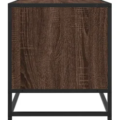 vidaXL Tv-meubel 61x40x46 cm bewerkt hout metaal bruin eikenkleur