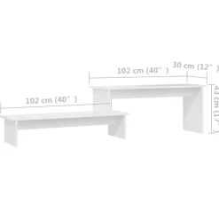vidaXL Tv-meubel 180x30x43 cm bewerkt hout wit