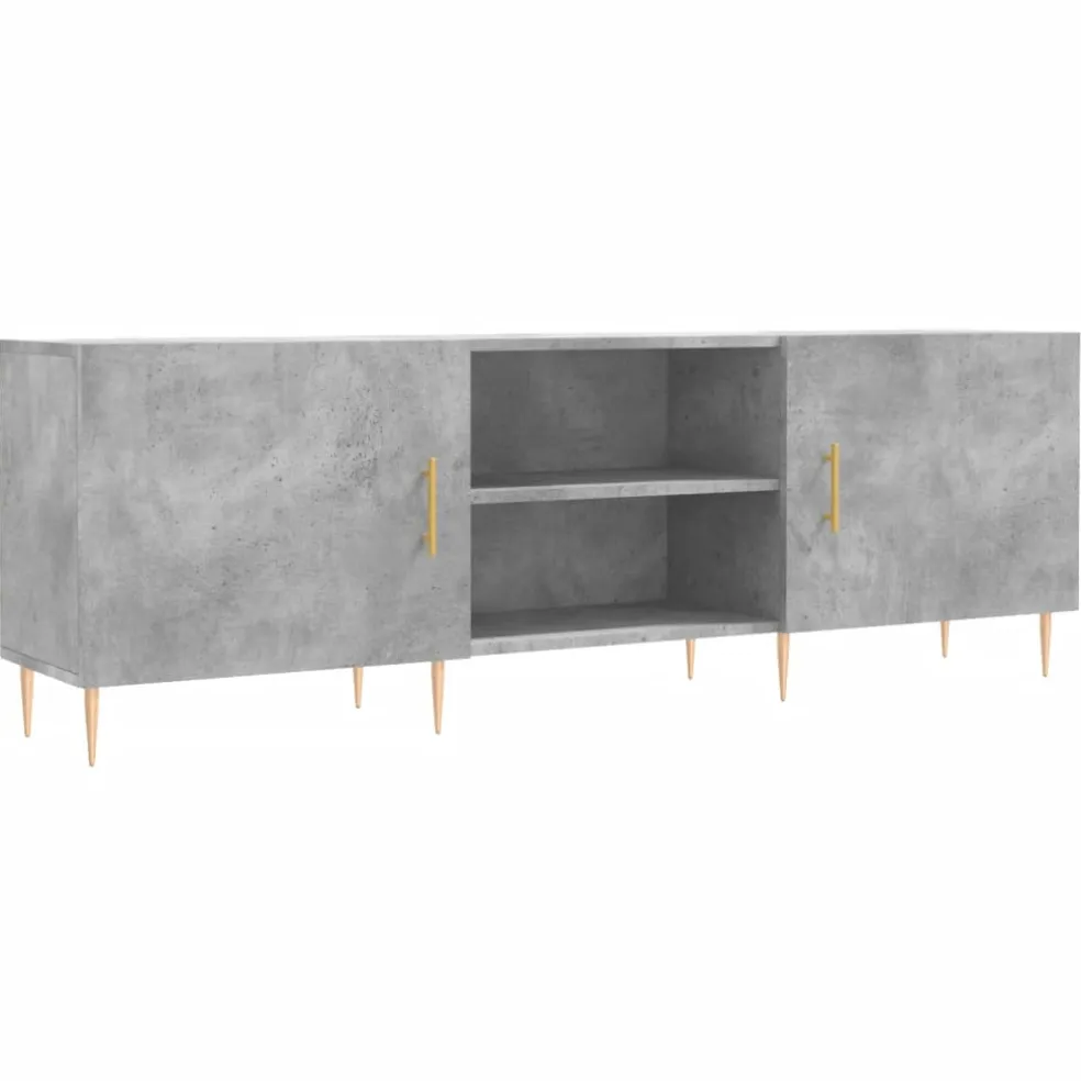 vidaXL Tv-meubel 150x30x50 cm bewerkt hout betongrijs