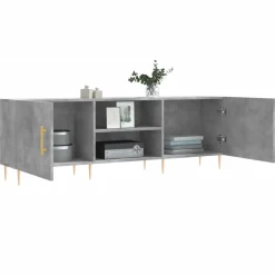 vidaXL Tv-meubel 150x30x50 cm bewerkt hout betongrijs
