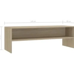 vidaXL Tv-meubel 120x40x40 cm bewerkt hout sonoma eikenkleurig