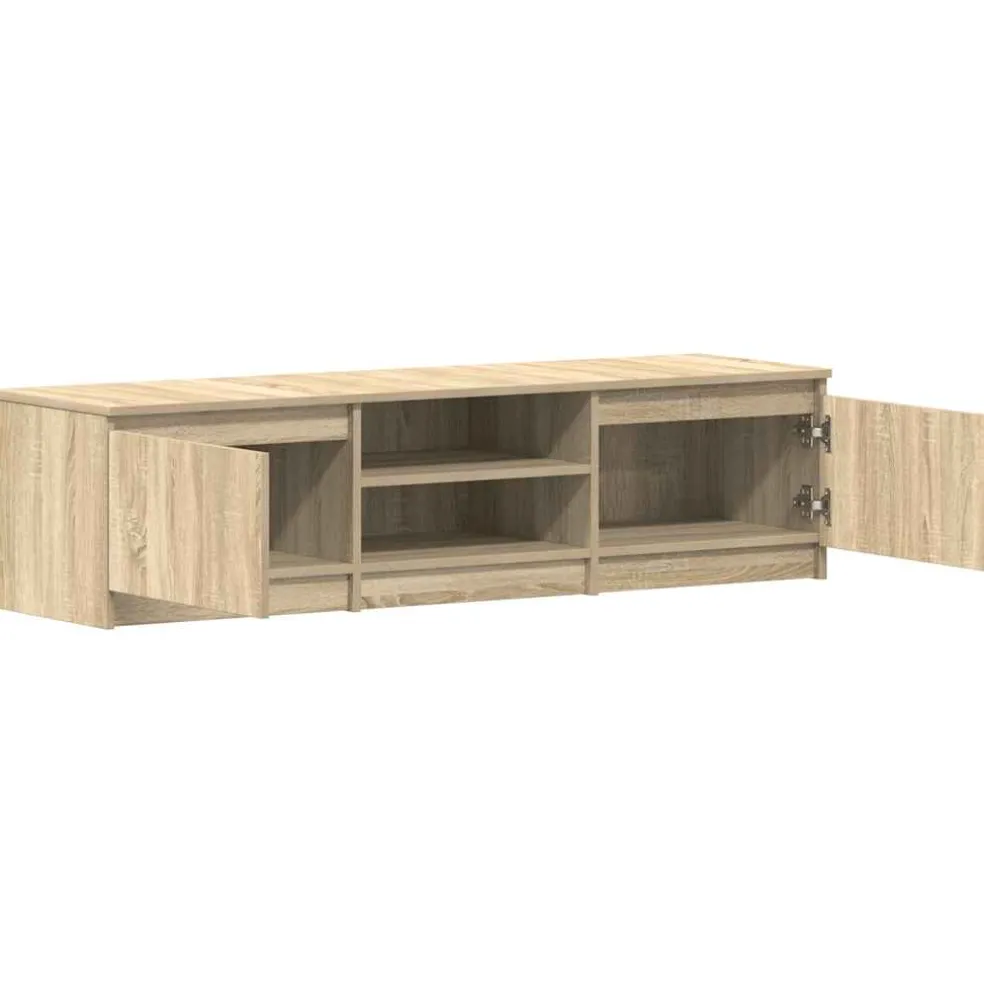 vidaXL Tv-meubel 140x40x35,5 cm bewerkt hout sonoma eikenkleurig
