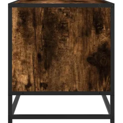 vidaXL Tv-meubel 61x40x46 cm bewerkt hout metaal gerookt eikenkleurig