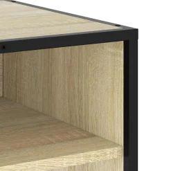 vidaXL Tv-meubel 61x40x46 cm bewerkt hout metaal sonoma eikenkleurig