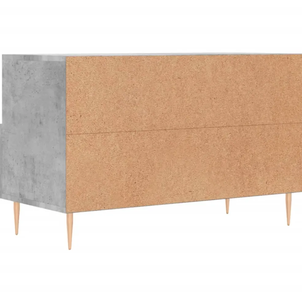 vidaXL Tv-meubel 80x36x50 cm bewerkt hout betongrijs