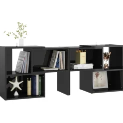 vidaXL Tv-meubel 104x30x52 cm bewerkt hout hoogglans zwart