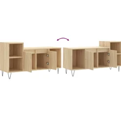 vidaXL Tv-meubel 100x35x55 cm bewerkt hout sonoma eikenkleurig