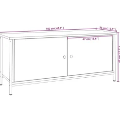 vidaXL Tv-meubel 102x35x45 cm bewerkt hout gerookt eikenkleurig