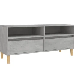 vidaXL Tv-meubel 100x34,5x44,5 cm bewerkt hout betongrijs