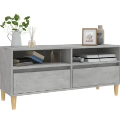 vidaXL Tv-meubel 100x34,5x44,5 cm bewerkt hout betongrijs