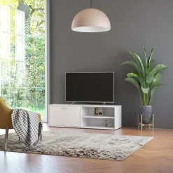 vidaXL Tv-meubel 100x35x40 cm bewerkt hout bruin eikenkleur