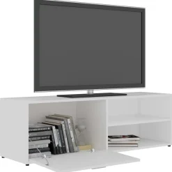 vidaXL Tv-meubel 100x35x40 cm bewerkt hout bruin eikenkleur