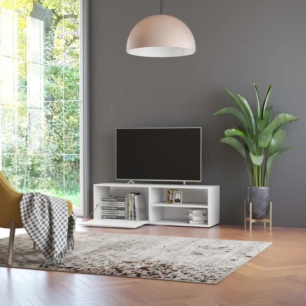 vidaXL Tv-meubel 100x35x40 cm bewerkt hout bruin eikenkleur