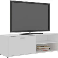 vidaXL Tv-meubel 100x35x40 cm bewerkt hout bruin eikenkleur