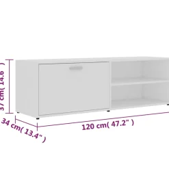 vidaXL Tv-meubel 100x35x40 cm bewerkt hout bruin eikenkleur