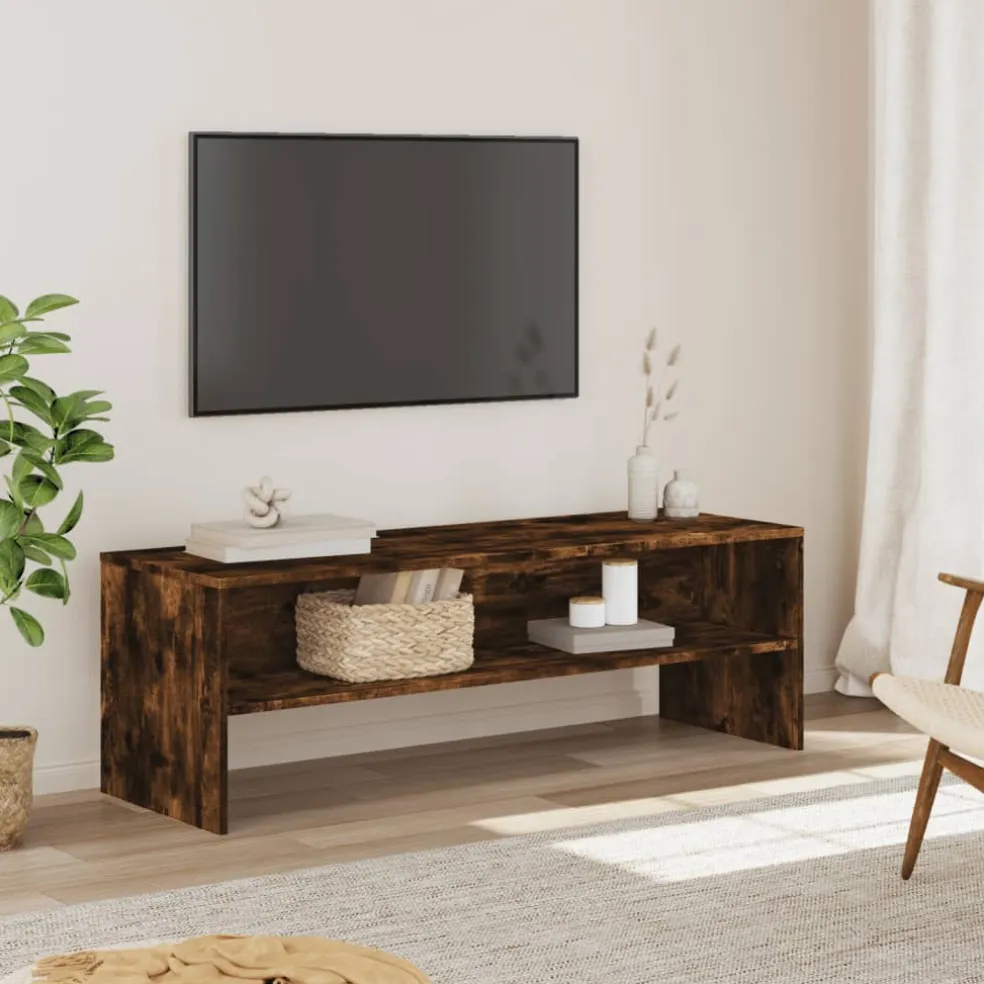 vidaXL Tv-meubel 120x40x40 cm bewerkt hout gerookt eikenkleurig