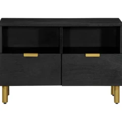 vidaXL Tv-meubel 70x33x46 cm bewerkt hout zwart