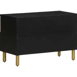 vidaXL Tv-meubel 70x33x46 cm bewerkt hout zwart