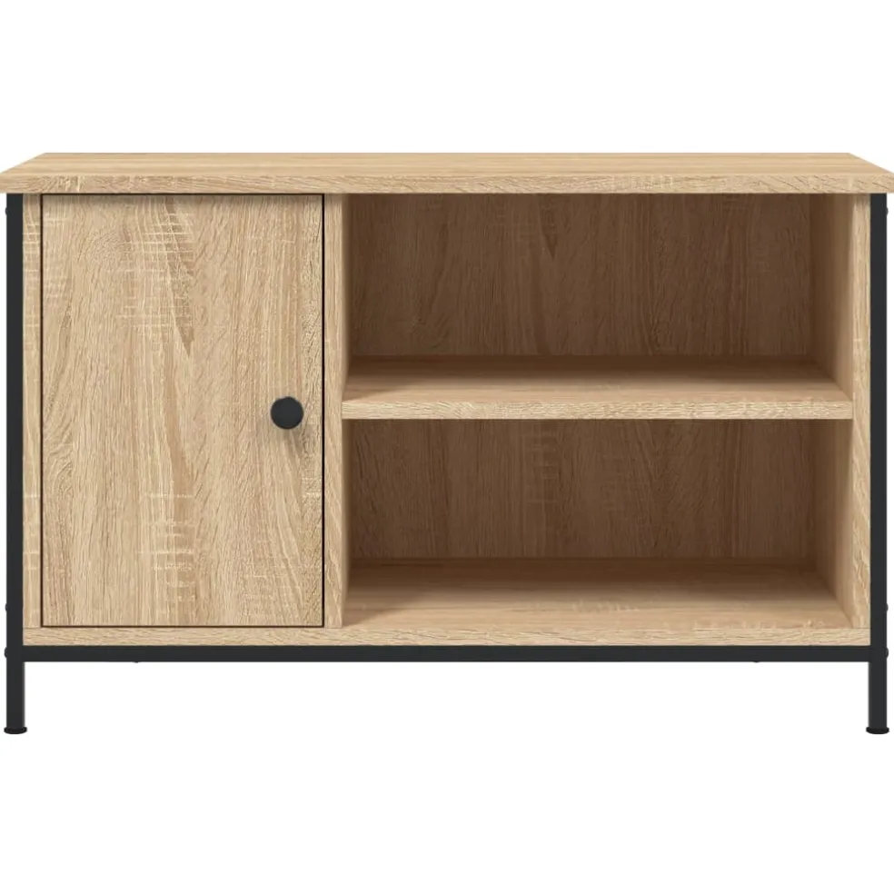 vidaXL Tv-meubel 80x40x50 cm bewerkt hout sonoma eikenkleurig