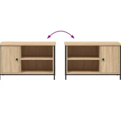 vidaXL Tv-meubel 80x40x50 cm bewerkt hout sonoma eikenkleurig