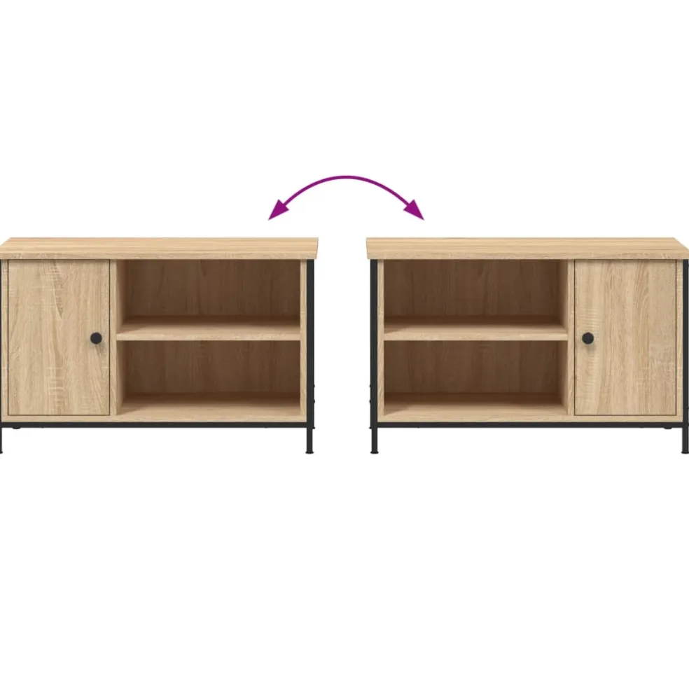 vidaXL Tv-meubel 80x40x50 cm bewerkt hout sonoma eikenkleurig