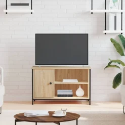 vidaXL Tv-meubel 80x40x50 cm bewerkt hout sonoma eikenkleurig