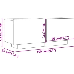 vidaXL Tv-meubel 100x35x40 cm bewerkt hout sonoma eikenkleurig