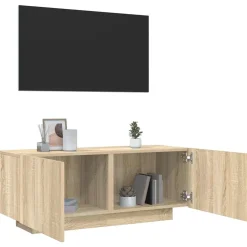 vidaXL Tv-meubel 100x35x40 cm bewerkt hout sonoma eikenkleurig