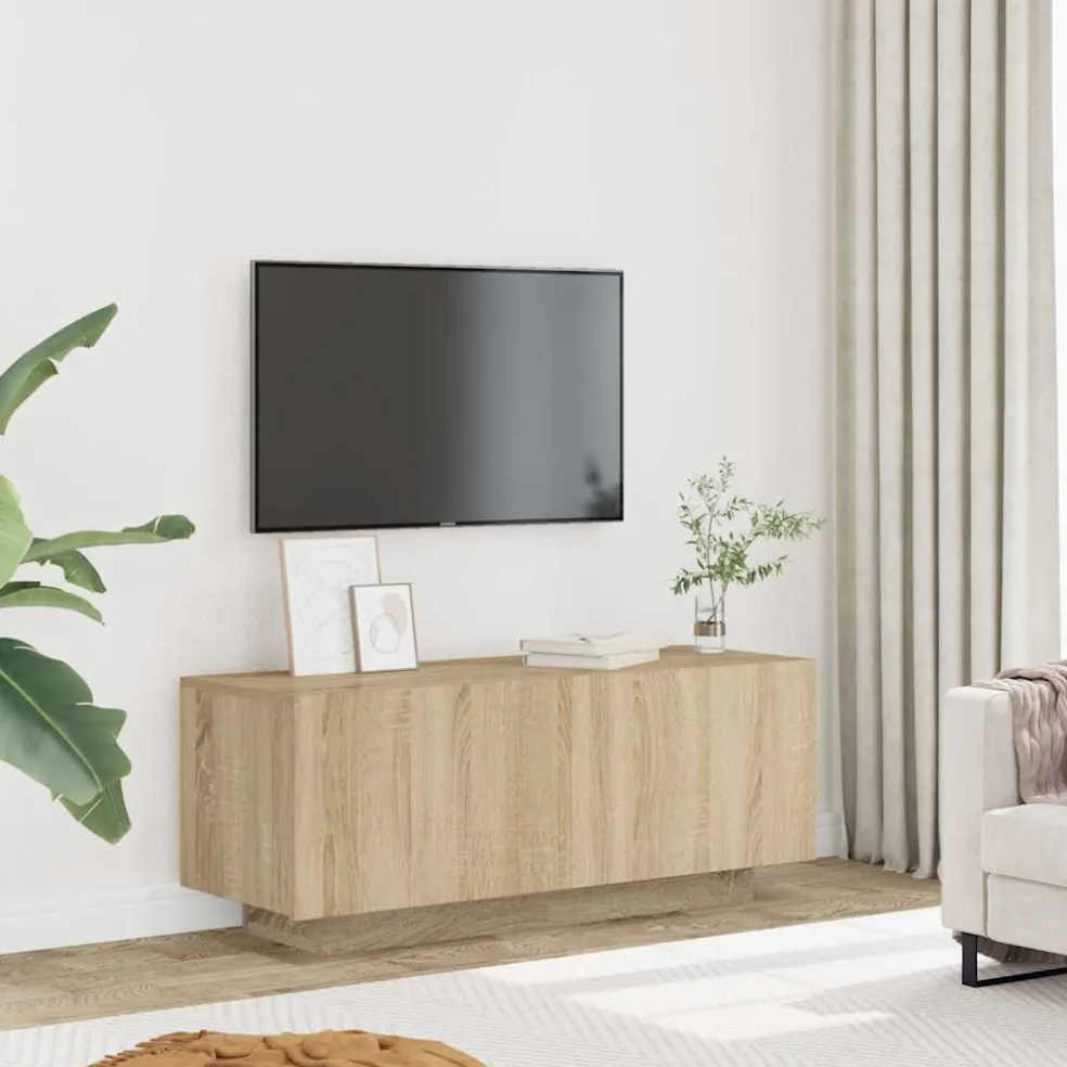 vidaXL Tv-meubel 100x35x40 cm bewerkt hout sonoma eikenkleurig