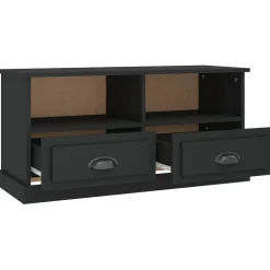 vidaXL Tv-meubel 93x35,5x45 cm bewerkt hout zwart