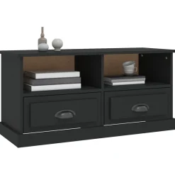 vidaXL Tv-meubel 93x35,5x45 cm bewerkt hout zwart