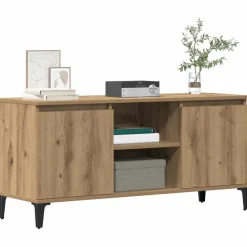 vidaXL Tv-meubel 102x35x50 cm bewerkt hout artisanaal eikenkleur