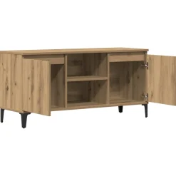 vidaXL Tv-meubel 102x35x50 cm bewerkt hout artisanaal eikenkleur