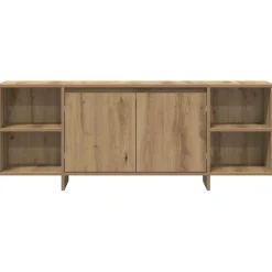 vidaXL Tv-meubel 180x31,5x40 cm bewerkt hout artisanaal eikenkleurig