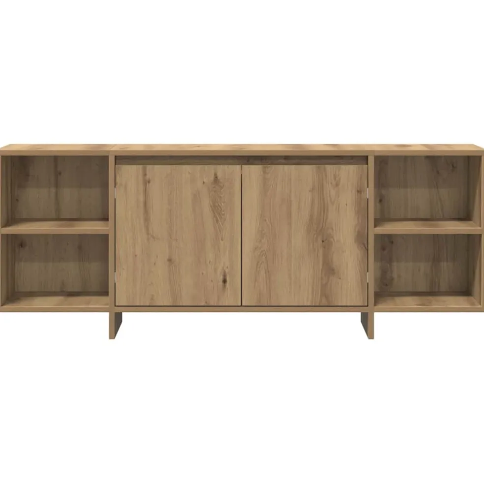 vidaXL Tv-meubel 130x35x50 cm bewerkt hout artisanaal eikenkleur