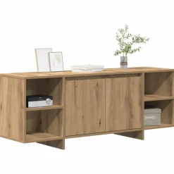 vidaXL Tv-meubel 130x35x50 cm bewerkt hout artisanaal eikenkleur