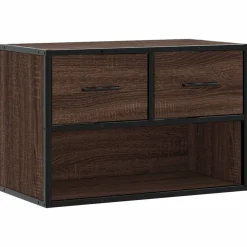 vidaXL Tv-meubel 60x31x39,5 cm bewerkt hout metaal bruin eikenkleurig