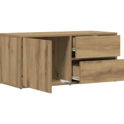 vidaXL Tv-meubel 80x34x35,5 cm bewerkt hout artisanaal eikenkleur