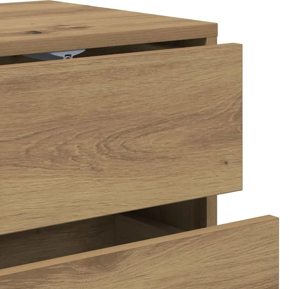 vidaXL Tv-meubel 80x34x35,5 cm bewerkt hout artisanaal eikenkleur