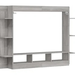 vidaXL Tv-meubel 152x22x113 cm bewerkt hout grijs sonoma eikenkleurig
