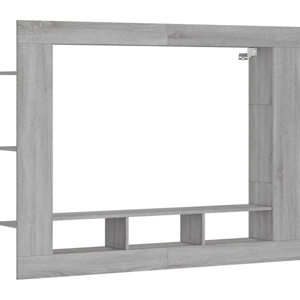 vidaXL Tv-meubel 152x22x113 cm bewerkt hout grijs sonoma eikenkleurig