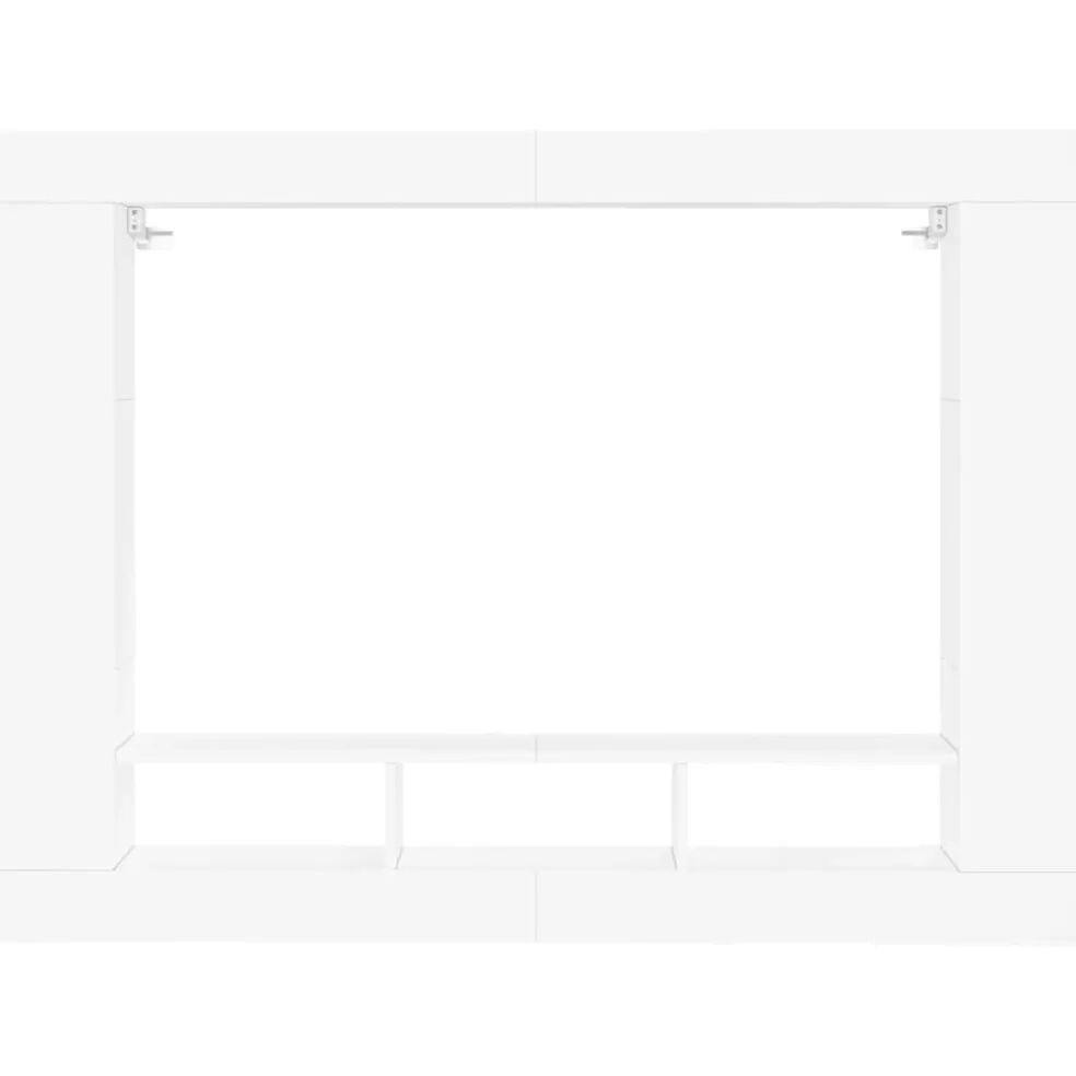vidaXL Tv-meubel 152x22x113 cm bewerkt hout wit