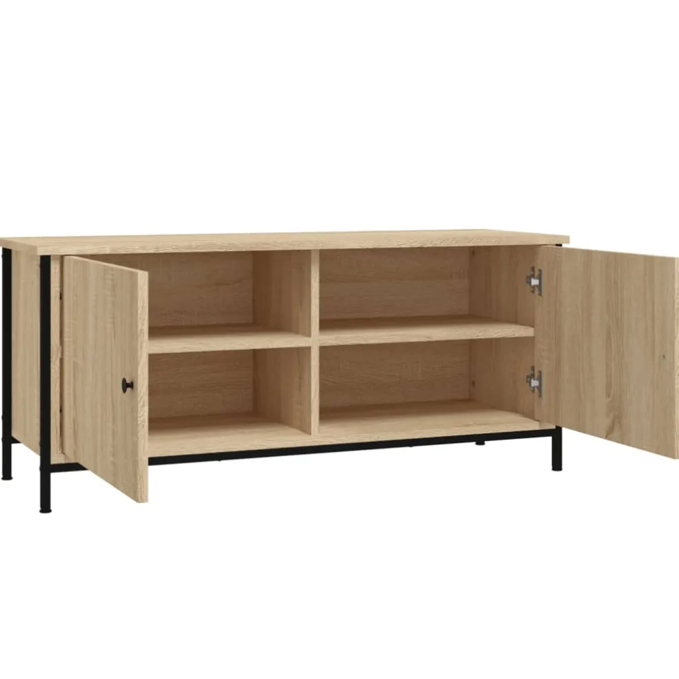 vidaXL Tv-meubel 102x35x45 cm bewerkt hout sonoma eikenkleurig