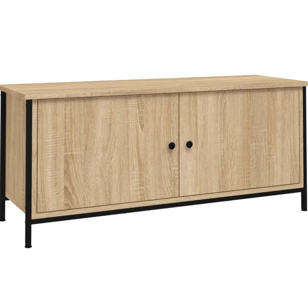vidaXL Tv-meubel 102x35x45 cm bewerkt hout sonoma eikenkleurig