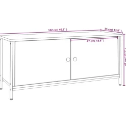 vidaXL Tv-meubel 102x35x45 cm bewerkt hout sonoma eikenkleurig