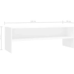 vidaXL Tv-meubel 120x40x40 cm bewerkt hout wit