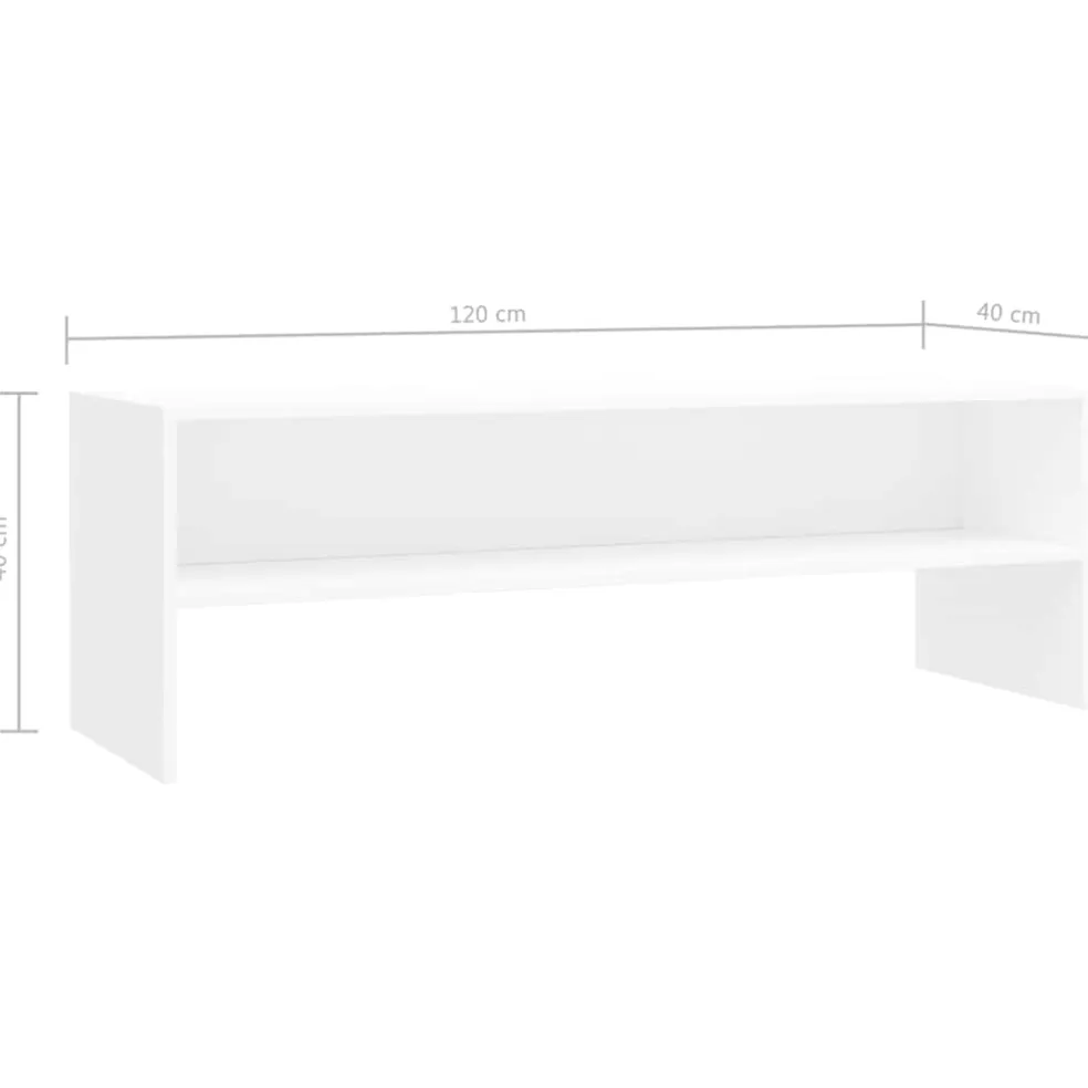 vidaXL Tv-meubel 120x40x40 cm bewerkt hout wit