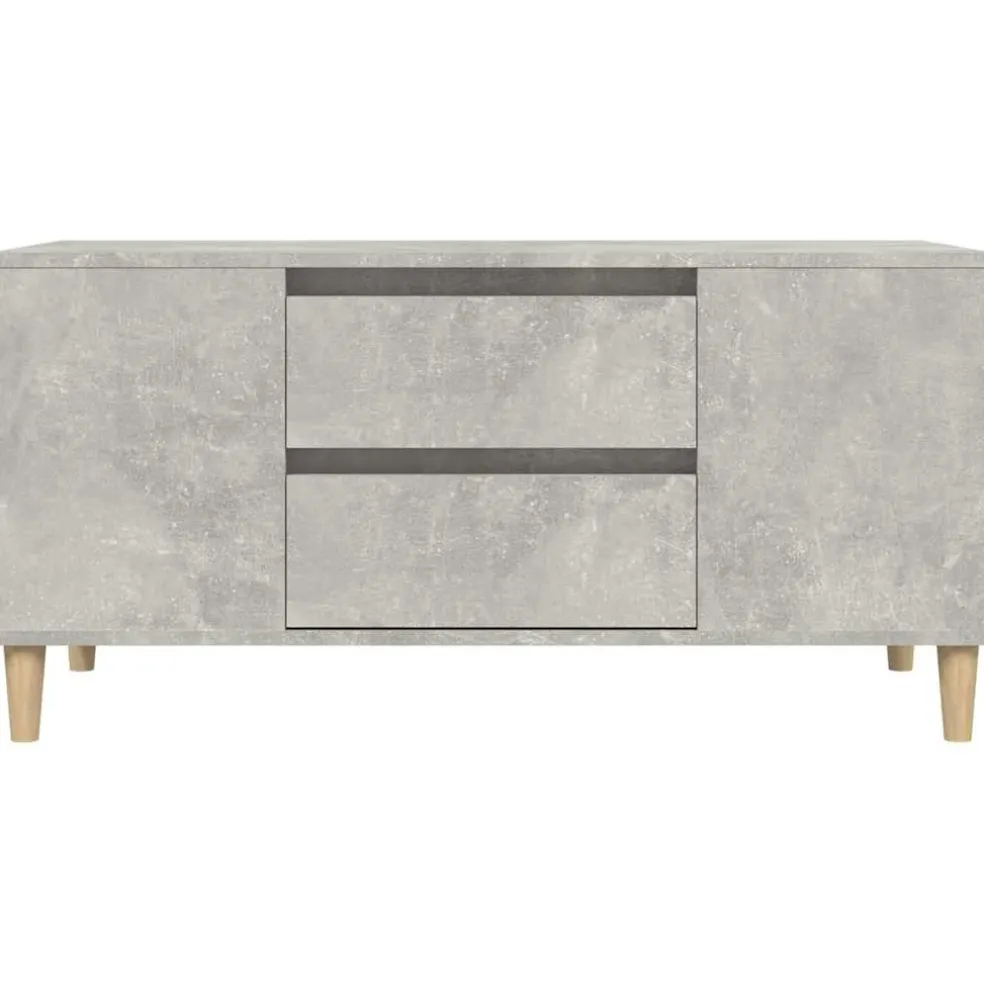 vidaXL Tv-meubel 102x44,5x50 cm bewerkt hout betongrijs