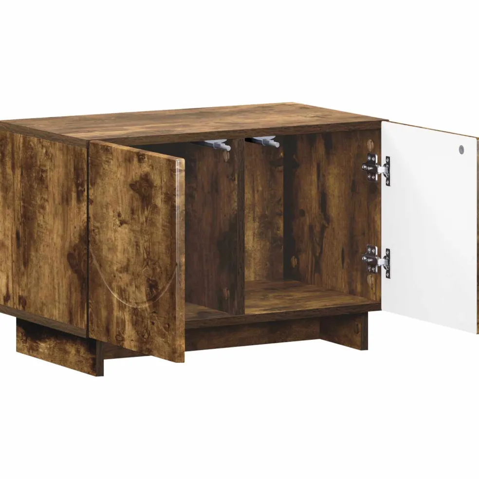 vidaXL tv-meubel 60 x 34.5 x 40 cm Gerookt eiken Bewerkt hout